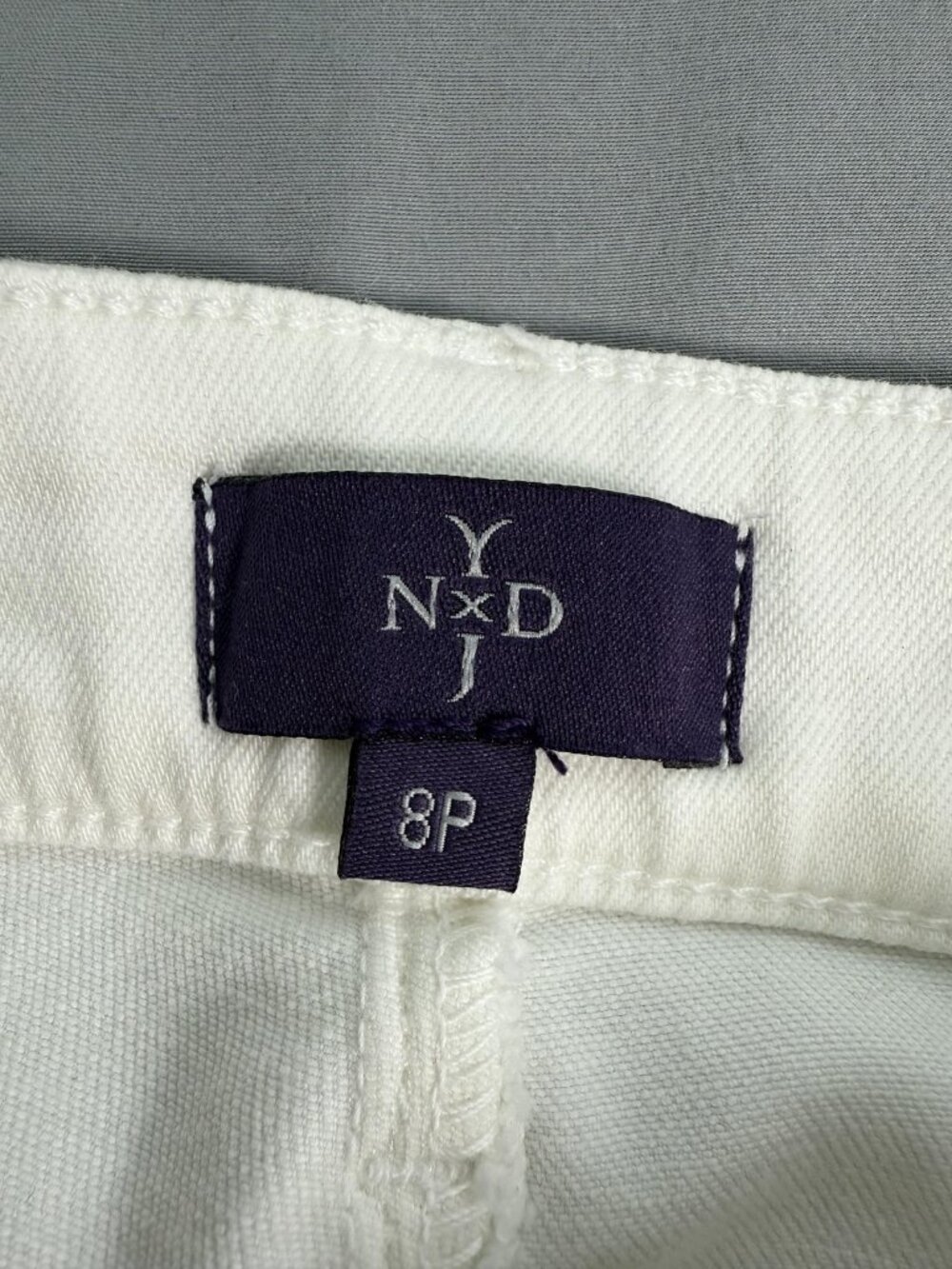 NYDJ The Trouser Pants Womens 8P Optic White Wide Leg Petite Minimalist Chic NWT - Picture 3 of 13